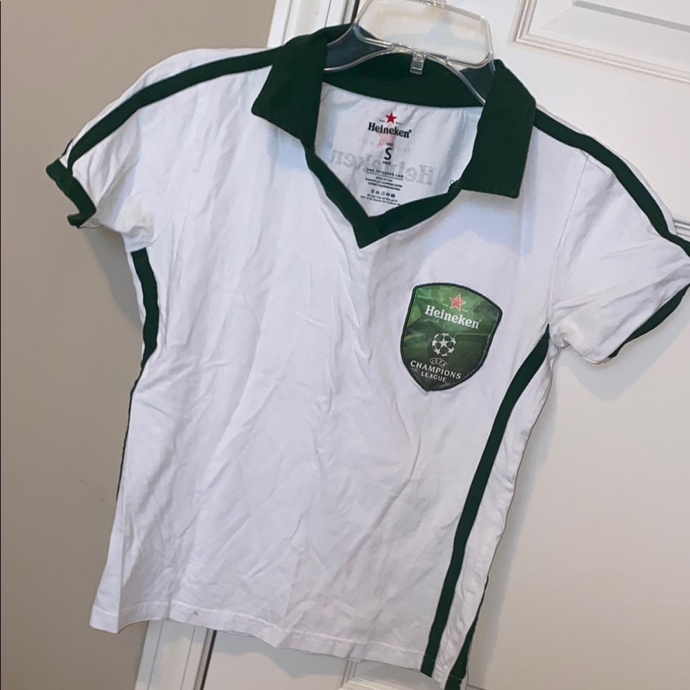Heineken White and Green Polo Shirt